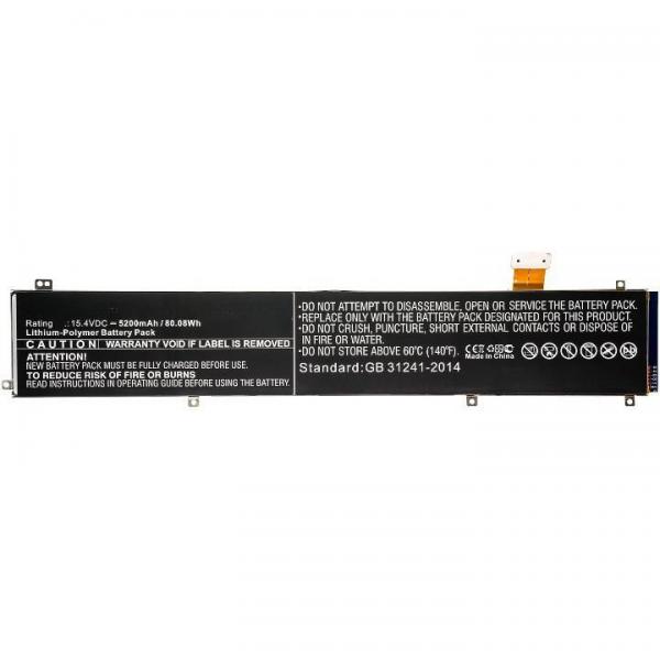 CoreParts MBXRZ-BA0002 ricambio per laptop Batteria (Laptop Battery for Razer - 80.08Wh 15.4V 5200mAh 80Wh - Li-Pol 15.4V 5.2Ah, for RazerBlade 15 2018 512GB 144Hz, Blade 15 Advanced, - Warranty: 12M