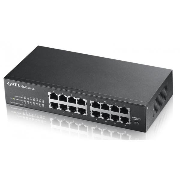 Zyxel GS1100-16 Non gestito Gigabit Ethernet [10/100/1000] (GS1100-16 V3 16 PORT GIGABIT - UNMANAGED SWITCH)