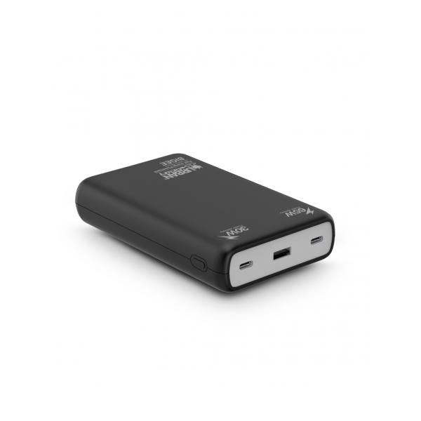 Urban Factory Bigee Power Polimero 20000 mAh Nero, Grigio (BIGEE XL POWERBANK USB-C 20000 MAH WITH POWER DELIVERY 65 WATTS FUNCTION)
