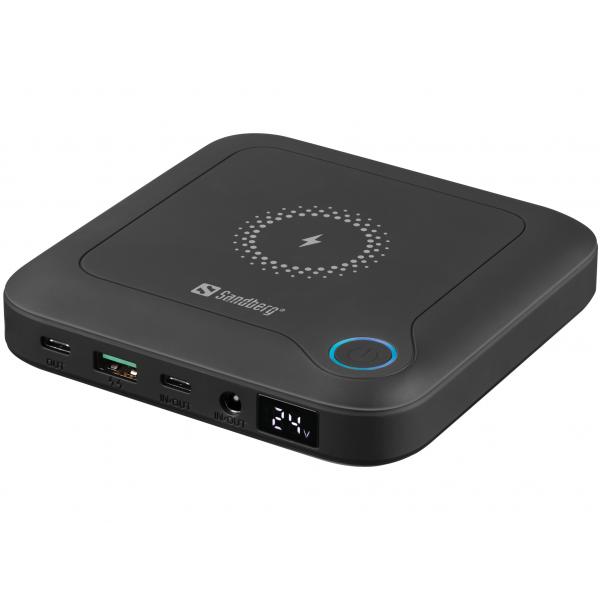 Sandberg 420-57 batteria portatile 24000 mAh Carica wireless Nero (All-in1 Laptop Powerbank 24000 - All-in1 Laptop Powerbank - 24000, Black, E-book reader, Mobile phone/Smartphone, Notebook/netbook,