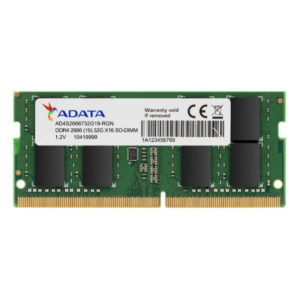 ADATA Premier memoria 8 GB DDR4 260-pin SO-DIMM (ADATA Premier AD4S26668G19-SGN 8GB [1x 8GB] SODIMM System Memory, 2666MHz, DDR4, CL19)
