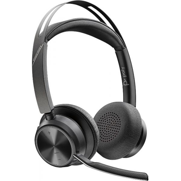 Poly Voyager Focus 2 UC Auricolare Con cavo e senza cavo A Padiglione Ufficio USB tipo A Bluetooth Nero (VOYAGER FOCUS 2 UC-M USB-A - Without /stand POLY Voyager - Focus 2 UC, Headset, Head-band, Off