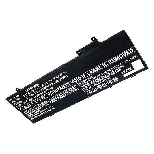 CoreParts MBXLE-BA0165 ricambio per laptop Batteria (Laptop Battery for Lenovo - 53.71Wh 11.55V 4650mAh 53Wh - Li-Pol 11.58V 4600mAh Black, ThinkPad T480s, ThinkPad T480s 20L7002LCD, - Warranty: 12M)