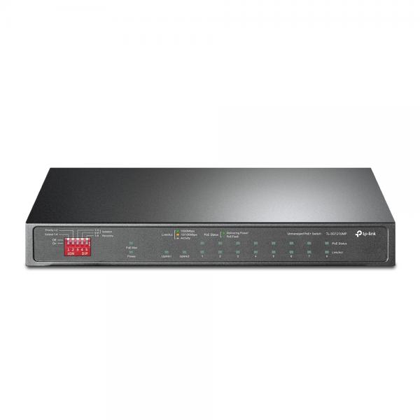 TP-Link TL-SG1210MP switch di rete Non gestito Gigabit Ethernet [10/100/1000] Supporto Power over Ethernet [PoE] Nero (10-PORT GIGABIT SWITCH 8-PORT POE+)