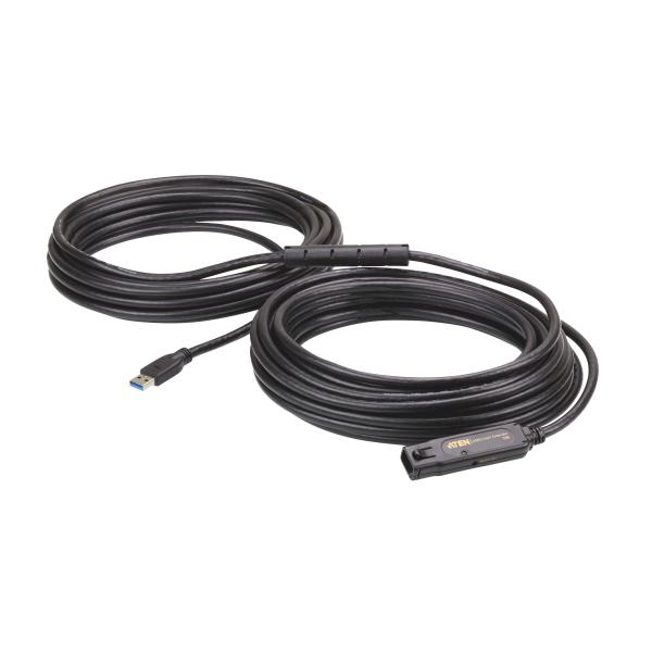 ATEN UE3315A cavo USB USB 3.2 Gen 1 [3.1 Gen 1] 15 m USB A Nero (ATEN UE3315A - USB extension cable - USB Type A [M] to USB Type A [F] locking - USB 3.2 Gen 1 - 15 m - active - black - for ATEN US334