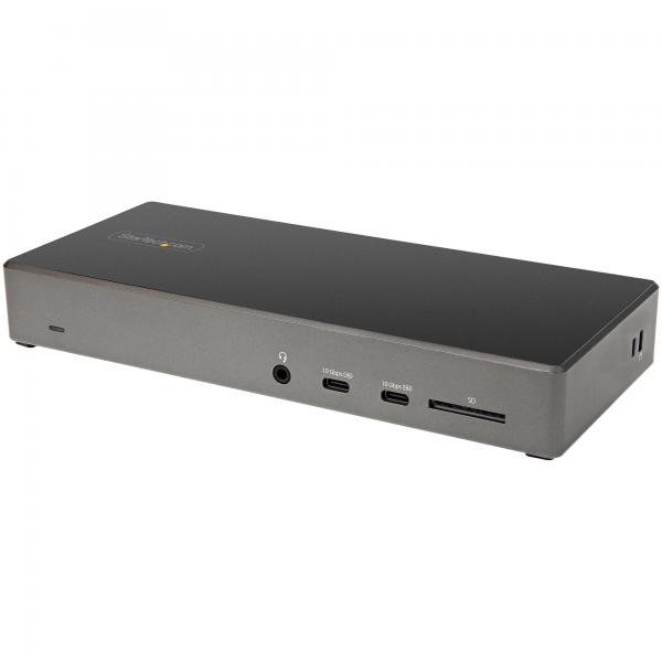 StarTech.com Dock USB type C - Docking station USB C con triplo monitor 4K - Power Delivery 100W - DP 1.4 Alt Mode & DSC, 2x DisplayPort 1.4/HDMI 2.0 - 6xUSB [2x 10Gbps] - Windows/Chrome (USB C DOCK