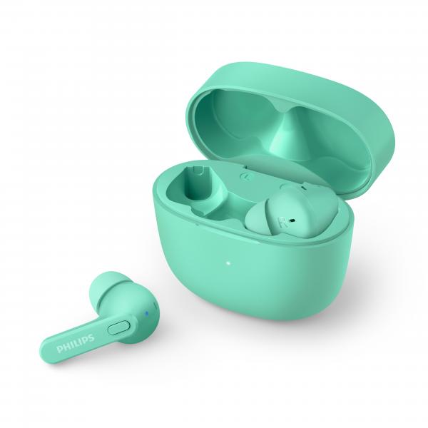 Philips Serie 2000 TAT2206GR/00 cuffia e auricolare True Wireless Stereo [TWS] In-ear Musica e Chiamate Bluetooth Turchese (At2206Gr/00 - Headphones/Headset True - Wireless Stereo [Tws] In-Ear Calls/