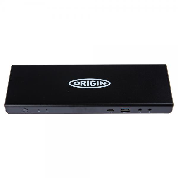 Origin Storage 5TW13AA#ABU-OS replicatore di porte e docking station per laptop USB 3.2 Gen 1 [3.1 Gen 1] Type-A + Type-C Nero (Origin Storage Docking Station USB-C/A Triple 4K)