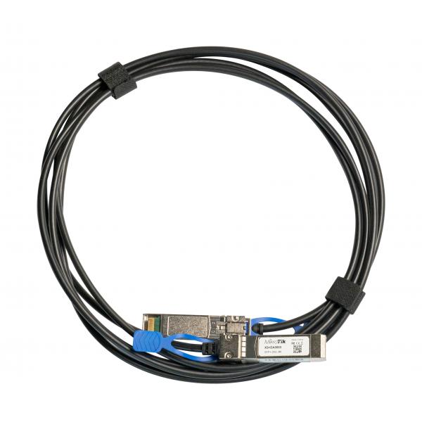 Mikrotik XS+DA0003 cavo InfiniBand e in fibra ottica 3 m SFP/SFP+/SFP28 Nero (MikroTik SFP / SFP+ / SFP28 Direct Attach Cable [DAC] - XS+DA0003 - 3m)