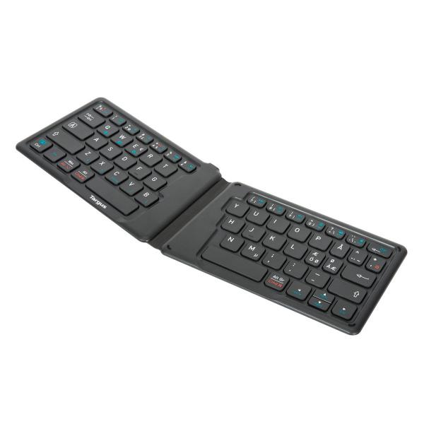 Targus AKF003NO tastiera Universale Bluetooth QWERTY Nordic Nero (FOLDING ERGONOMIC TABLET KB - NO) - Versione UK