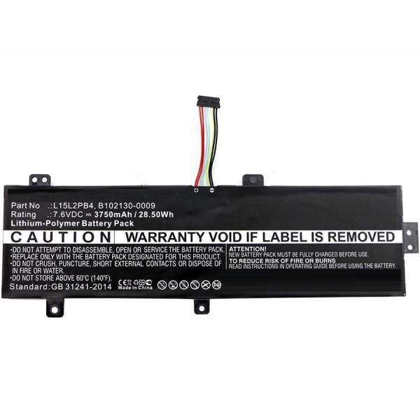 CoreParts MBXLE-BA0158 ricambio per laptop Batteria (Laptop Battery for Lenovo - 27.36Wh 7.6V 3600mAh 27Wh - Li-Pol 7.6V 3500mAh Black, ideapad 310 15, 310 15 Touch, 310-15ISK, - Warranty: 12M)