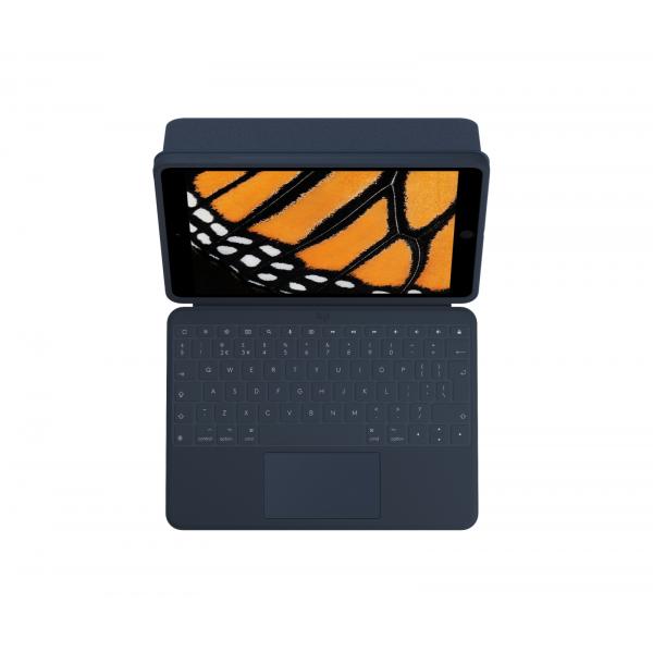 Logitech 920-010367 tastiera per dispositivo mobile QWERTY Inglese UK Smart Connector Blu (Logitech Rugged Combo 3 Touch for Education - Keyboard and folio case - with trackpad - Apple Smart connecto