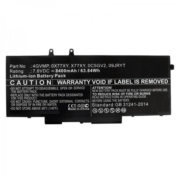 CoreParts MBXDE-BA0182 ricambio per laptop Batteria (Laptop Battery for Dell - 60.80Wh 7.6V 8000mAh - Warranty: 12M)