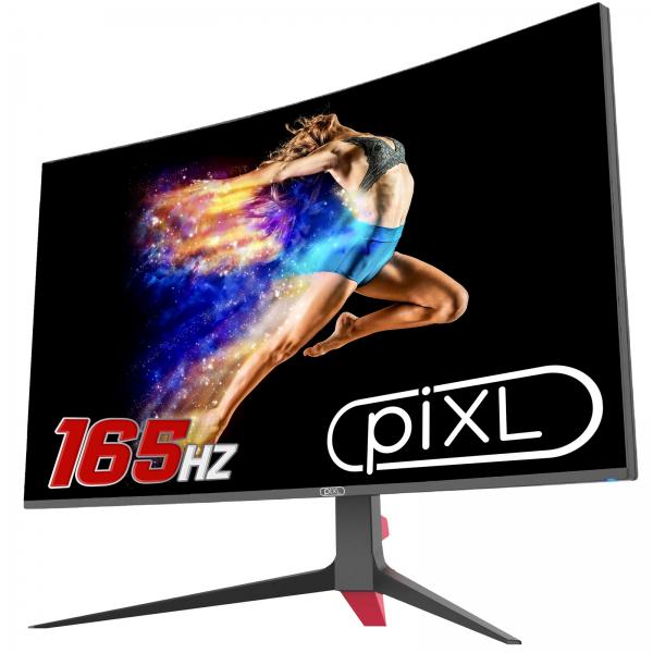 piXL CM32GF5 Monitor PC 81,3 cm [32] 1920 x 1080 Pixel Full HD Nero, Rosso (piXL CM32GF5 32 Inch 165Hz HDR Full HD Curved Gaming Monitor with AMD FreeSync & Nvidia G-Sync, 1920 x 1080 Resolution, 1ms