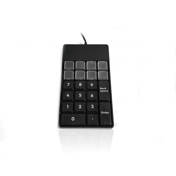 Accuratus S24B Tastierino USB Nero (Accuratus S24B - Slim-line Professional & Durable Fully Customisable USB Keypad with 24 Programmable Keys. Includes standard keypad buttons and blanks [1Year warra
