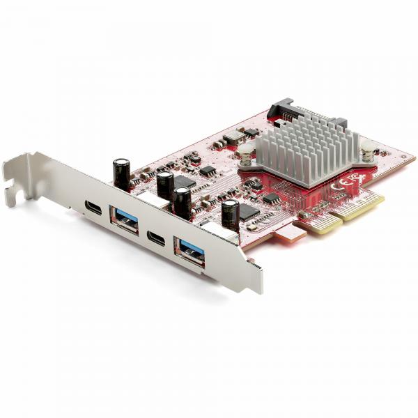 StarTech.com Scheda PCI Express USB a 4 porte - Scheda di espansione PCIe USB 10Gbps con 2 controller - 2 porte USB-C e 2 porte USB-A [USB 3.2 Gen 2] - Scheda PCI-e USB/USB-C - Profilo completo (4-PO