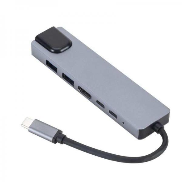eSTUFF ES623012 replicatore di porte e docking station per laptop Grigio (Replaced by ES623013 USB-C - 6-in-1 Mobile Hub 3.2 Gen 1 - [3.1 Gen 1] Type-C, USB-C Charging, USB-C sync/charge port, HDMI,