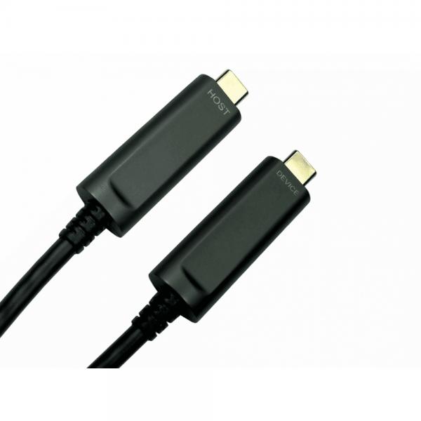 Cables Direct AOCUSB3C-015 cavo USB USB 3.2 Gen 1 [3.1 Gen 1] 15 m USB C 10 Gbit/s Nero (15m USB 10Gbps Type C AOC Cable)