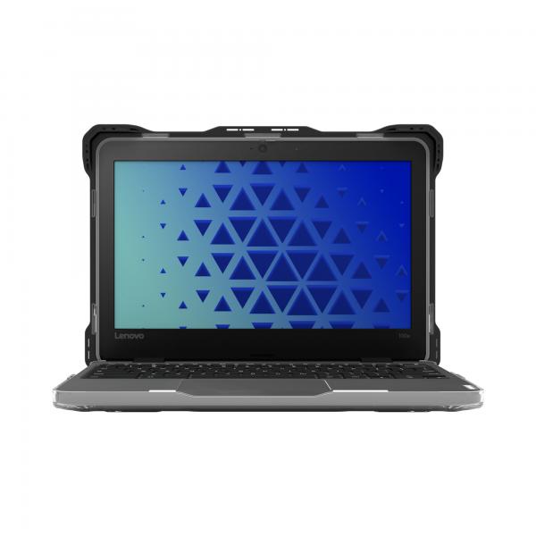 MAXCases Extreme Shell-L 27,9 cm [11] Cover a guscio Nero, Trasparente (Extreme Shell-L for Lenovo 300e/500e G3 Chrome 300w/500w Windows 2:1 11in [Black/Clear])