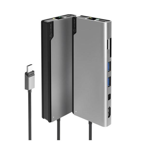 ALOGIC ULDPLSV2-SGR replicatore di porte e docking station per laptop Cablato USB 3.2 Gen 1 [3.1 Gen 1] Type-C Nero, Grigio (USB-C ULTRA DOCK PLUS GEN 2 - WITH HDMI 4K60HZ MINI DISPLAYPOR)
