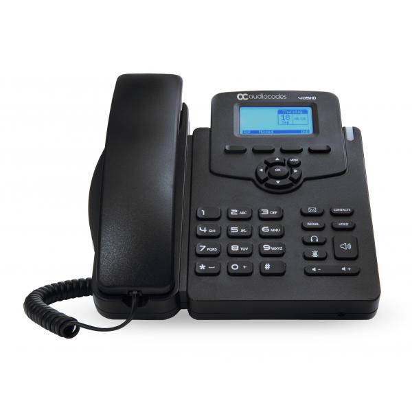 AudioCodes 405HD telefono IP Nero 2 linee LCD (AUDIOCODES IP405HDEG IP PHONE POE BLK) - Versione UK