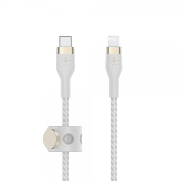 Belkin CAA011BT1MWH cavo Lightning 1 m Bianco (PRO FLEX LIGHTNING/USB-C CBL FA - USB-C SILICONE CABLE SUPPORTS FA)
