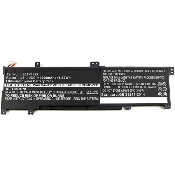 CoreParts MBXAS-BA0119 ricambio per laptop Batteria (Laptop Battery for Asus - 38.76Wh 11.4V 3400mAh 39Wh - Li-Pol 11.1V 3400mAh Black, A501C1-Z1-C10, A501LB5200, A501LX-DM023H, Vivobook - Warranty: