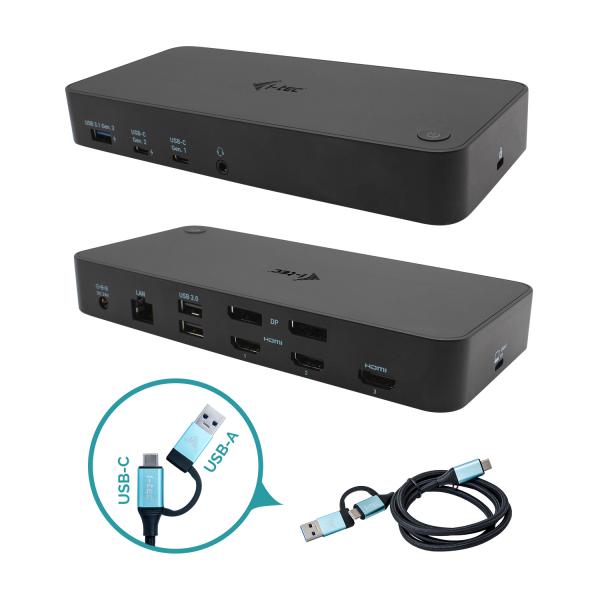 i-tec CATRIPLEDOCKPDPROUK replicatore di porte e docking station per laptop Cablato USB 3.2 Gen 1 [3.1 Gen 1] Type-C Nero (I-TEC USB 3.0 / USB-C / - THUNDERBOLT 3X 4K DOCKING STATIO)