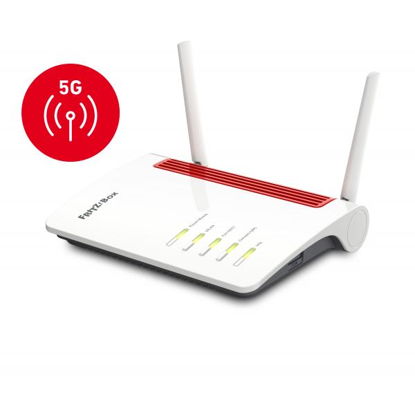 Box FRITZ! 6850 5G router wireless Gigabit Ethernet Dual-band [2.4 GHz/5 GHz] Nero, Rosso, Bianco (FRITZ!Box 6850 5G)