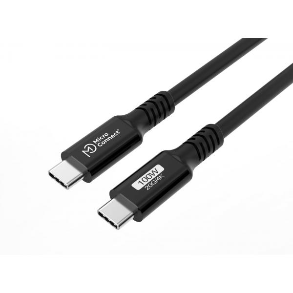Microconnect USB3.2CC5 cavo USB USB 3.2 Gen 2x2 5 m USB C 100 W Nero (USB-C to USB-C Cable 5m - Premium, 100W, 20Gbps, 4K60Hz - Warranty: 300M)