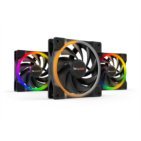 be quiet! Light Wings § 120mm PWM Triple Pack high-speed Case per computer Ventilatore 12 cm Nero 3 pz (BL077 LIGHT WINGS 12CM ARGB HIGH SPE)
