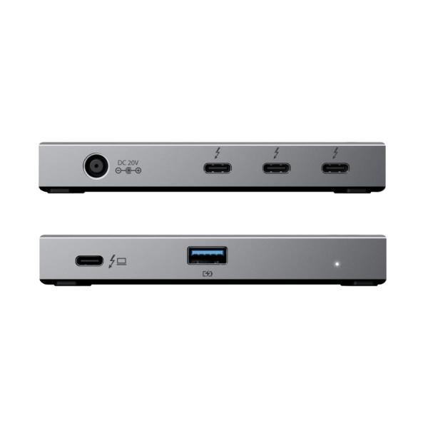 ALOGIC TB4H3TB hub di interfaccia Thunderbolt 4 40000 Mbit/s Nero, Grigio (ALOGIC THUNDERBOLT 4 BLAZE - COMPACT HUB TRIPLE THUNDERBOLT O)