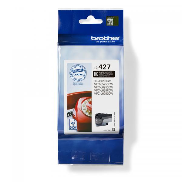 Brother LC-427BK cartuccia d'inchiostro 1 pz Originale Resa standard Nero (Tinte Brother LC-427BK BLACK)