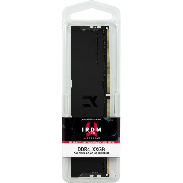 Goodram IRDM PRO IRP-K3600D4V64L18S/16GDC memoria 16 GB 2 x 8 GB DDR4 288-pin DIMM (GOODRAM 2x8GB KIT 3600MHz CL18 SR DIMM DEEP BLACK)
