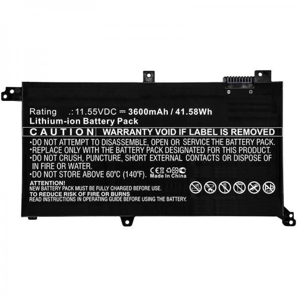 CoreParts MBXAS-BA0182 ricambio per laptop Batteria (Laptop Battery for Asus - 41.04Wh 11.4V 3600mAh 42WH - Li-ion 11.55V 3.6Ah for Asus, K430FA, K430FN, K430UF - Warranty: 12M)