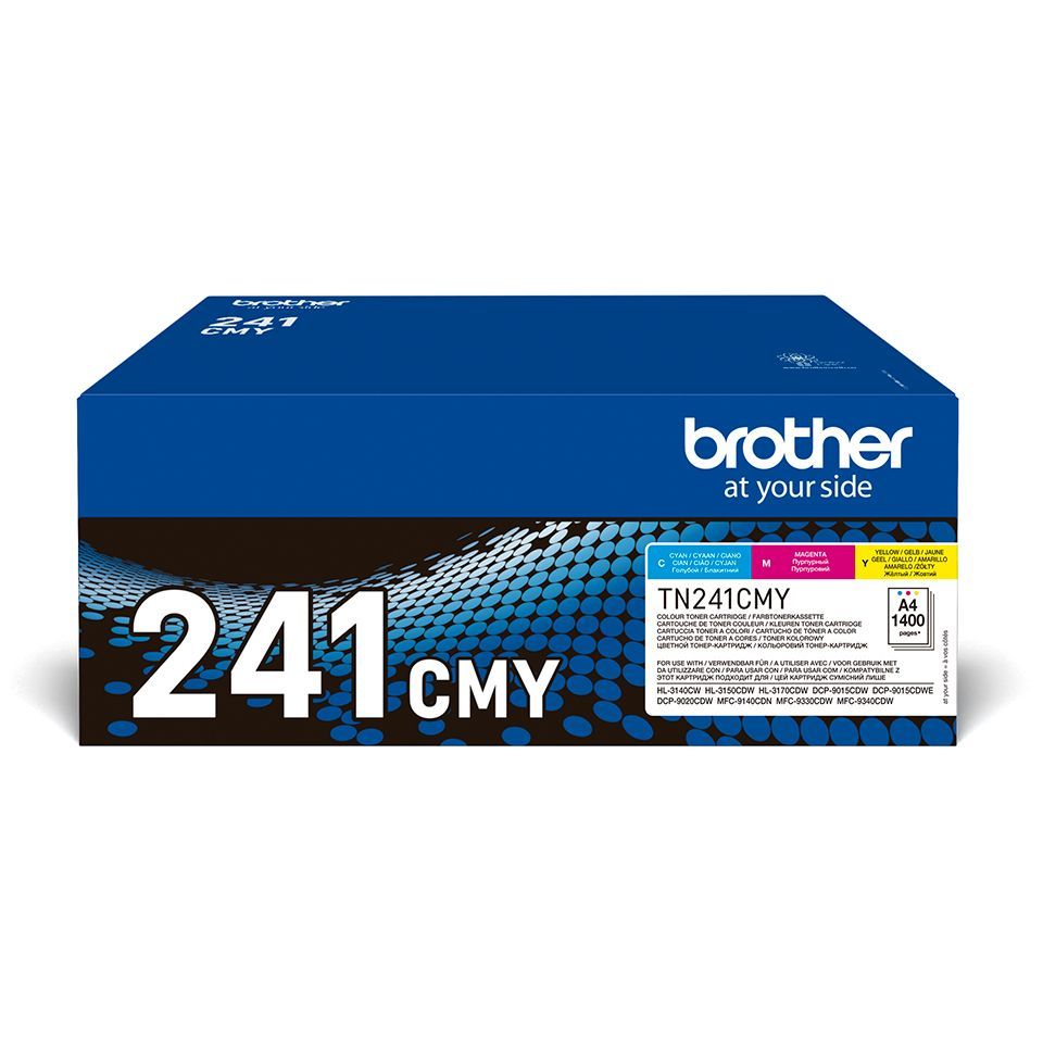 Brother TN-241CMY cartuccia toner 3 pz Originale Ciano, Magenta, Giallo (Toner Brother TN-241CMY Value Pack TN241CMY)