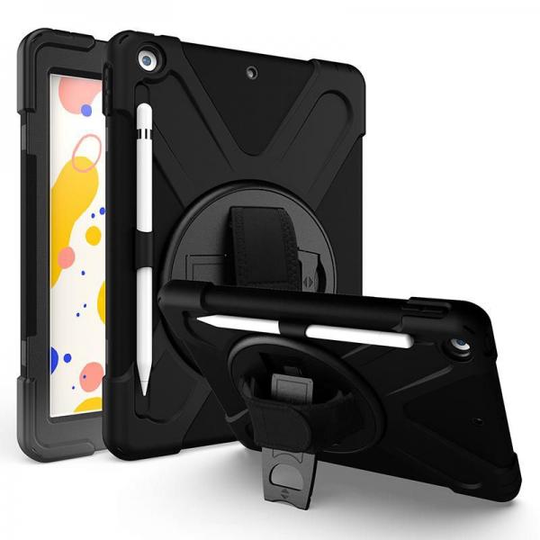 eSTUFF ES683050-BULK custodia per tablet Nero (iPad 10.2 CHICAGO Full Body - Defender Case with built-in - screen protector - Warranty: 24M)