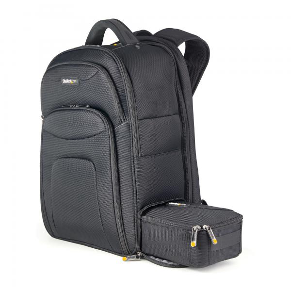 StarTech.com Zaino per Laptop 17.3 con Custodia per Accessori Rimovibile - Zaino per Professionisti Informatici in Nylon Balistico per Lavoro/Viaggi - Zaino porta PC Ergonomico con Tasche per Noteboo