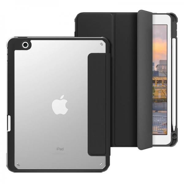 eSTUFF ES68200001-BULK custodia per tablet Custodia a libro Nero (iPad 10.2 NEW YORK Mirror - Pencil Case. Black - front/Transparent back. Corner protection - Warranty: 24M)