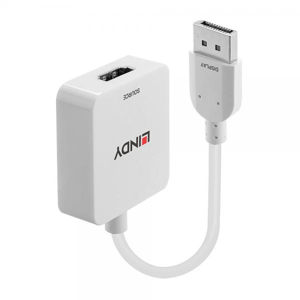 Lindy 38303 cavo e adattatore video 0,095 m HDMI tipo A [Standard] DisplayPort Bianco (HDMI 18G TO DISPLAYPORT 1.2 - CONVERTER)