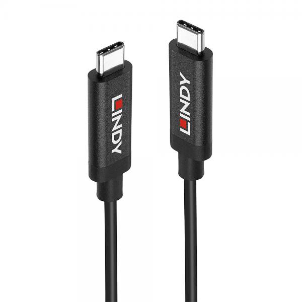 Lindy 43348 cavo USB USB 3.2 Gen 2 [3.1 Gen 2] 3 m USB C 10 Gbit/s 60 W Nero (LINDY 43348 USB Type-C 3.2 Gen 2 Type C/C Active Cable, 3 m - Active Cable for Video Signals and Data Transfer up to 10 G