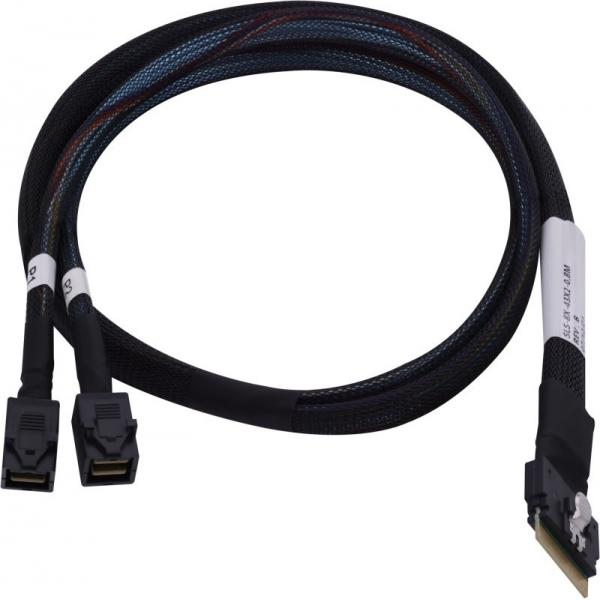 Microchip Technology 2304900-R cavo Serial Attached SCSI [SAS] 0,8 m Nero (ACK-I-SLIMSASX8-2MINISAS - HDX4-0.8M)