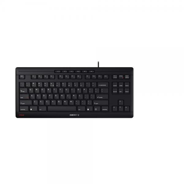 CHERRY STREAM KEYBOARD TKL tastiera Universale USB QWERTY Inglese Nero (CHERRY STREAM KEYBOARD TKL - US-ENGLISH / INTERNATIONAL) - Versione Tedesca