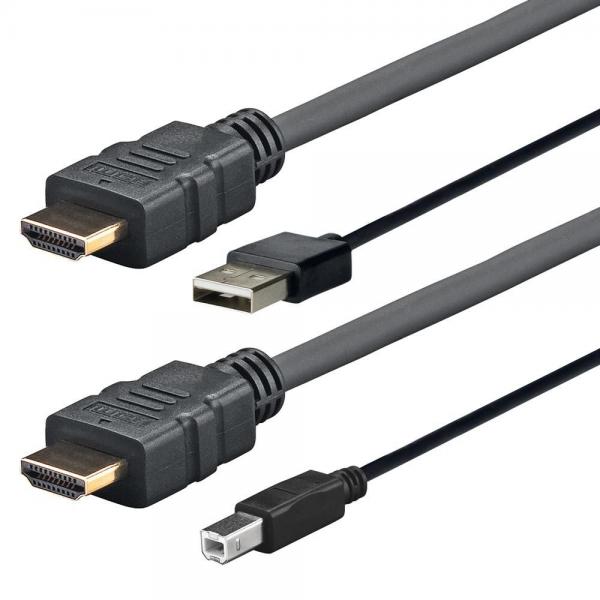 Vivolink PROHDMIUSBAB2AMP cavo HDMI 2 m Nero (PRO HDMI W/USB 2.0 A/B [AMP] - . - Warranty: 1188M)