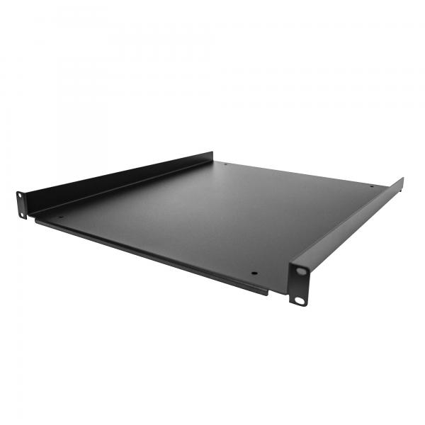 StarTech.com Mensola Rack 19 1U - Ripiano per Armadio Rack 19 pollici a sbalzo per Dispositivi e Apparecchiature di rete non installabili a Rack; Struttura Resistente con portata fino a 25kg, Profond