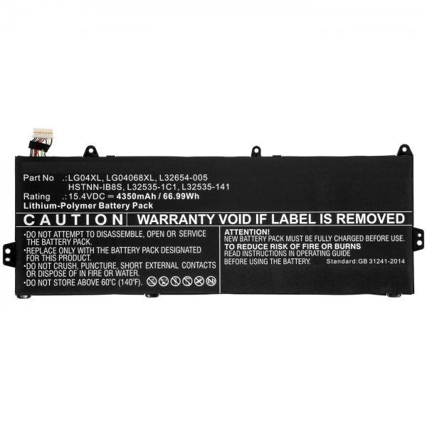 CoreParts MBXHP-BA0243 ricambio per laptop Batteria (Laptop Battery for HP 66.99Wh - 15.4V 4350mAh 66.99Wh Li-Pol - 15.4V 4350mAh Black for HP Notebook, Laptop Pavilion 15-cs1001la, Pavilion - Warran