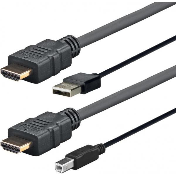 Vivolink PROHDMIUSBAB5AMP cavo e adattatore video 5 m Nero (PRO HDMI W/USB 2.0 A/B [AMP] - . - Warranty: 1188M)
