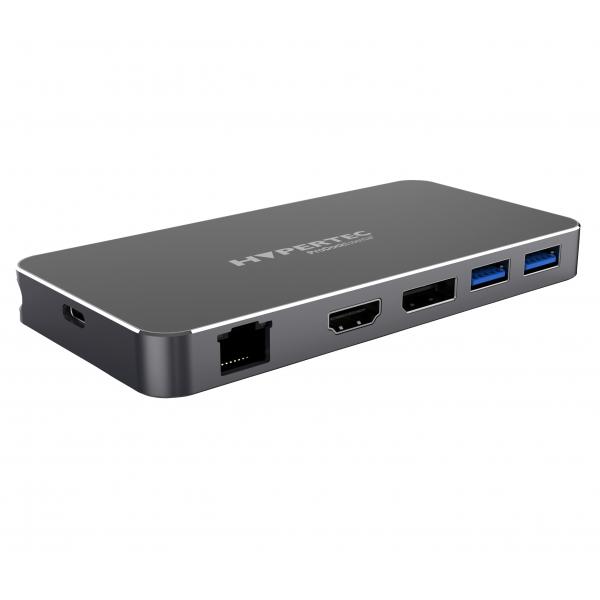 Hypertec ProDock HYP-USBCPD-E4 replicatore di porte e docking station per laptop Cablato USB 3.2 Gen 1 [3.1 Gen 1] Type-C Argento (Hypertec ProDockEssential 4 - Universal USB-C Dock with HDMI and Dis