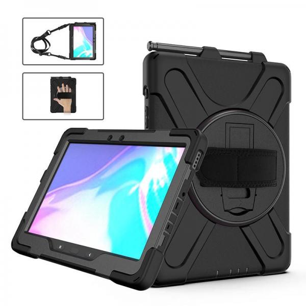 eSTUFF ES683520-BULK custodia per tablet Nero (Galaxy Tab Active5 - Pro/Active4 Pro/Active Pro - CHICAGO Full Body Defender with built-in screen protector. Black - Warranty: 24M)