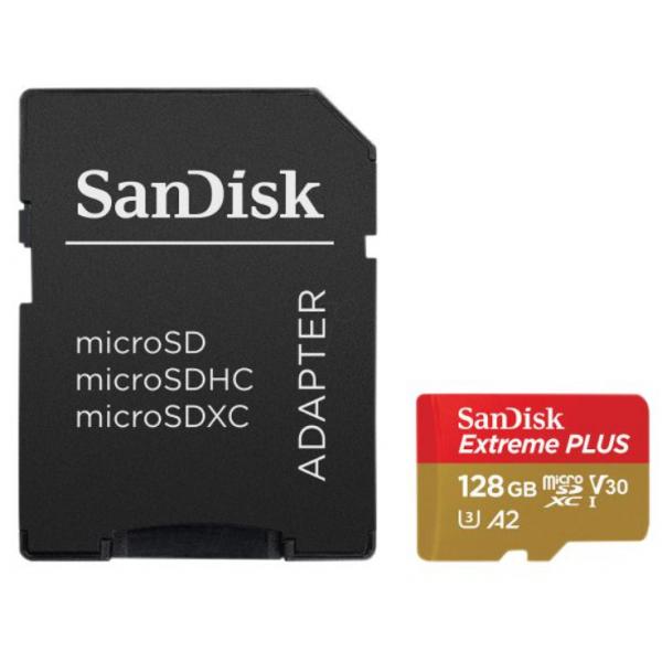 SanDisk Extreme PLUS 128 GB MicroSDXC Classe 10 (SanDisk Extreme PLUS - flashhukommelse)